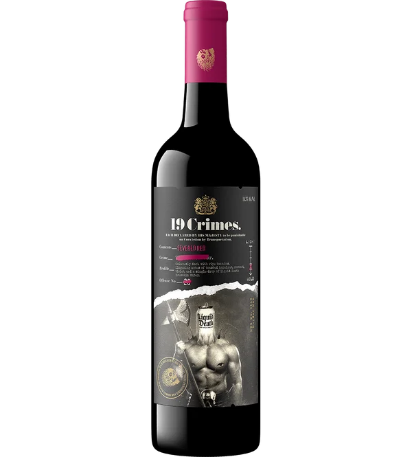 19 Crimes Severed Red bottle