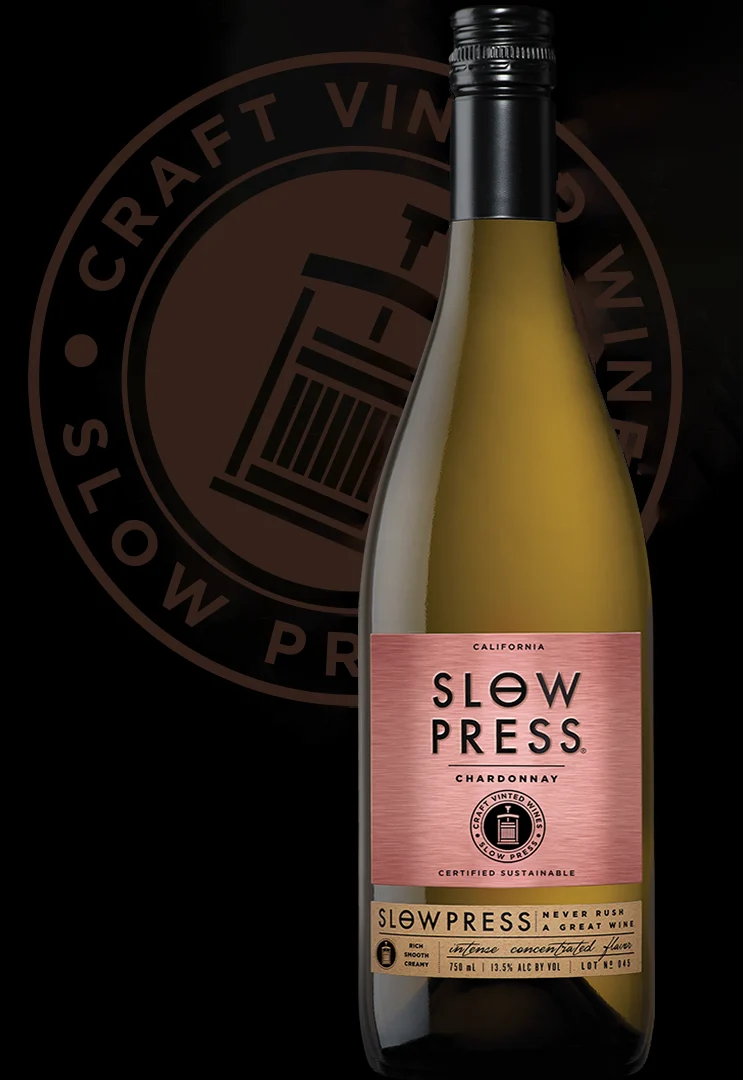 Slow Press Wines Chardonnay bottle
